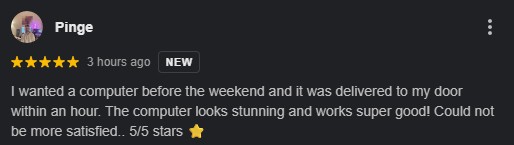 5 Sterne google Bewertung